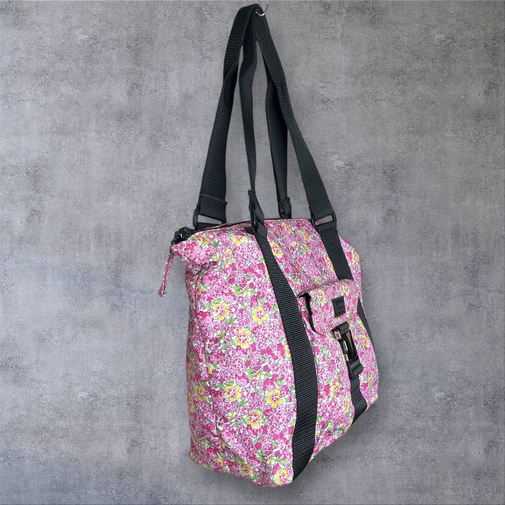 Lauren Ralph Lauren Pink Floral Shoulder Handbag‎ Diaper Bag Tote Beach Cruise - Picture 3 of 12